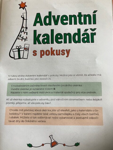 Pokusy z adventního kalendáře